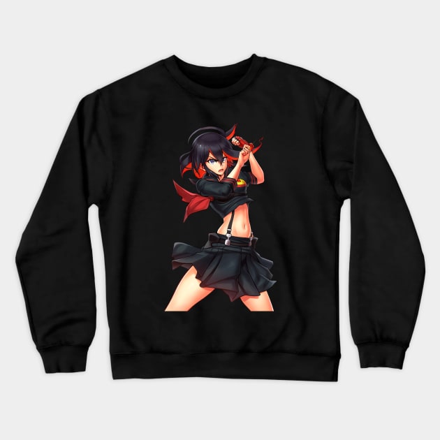 Ryuko Matoi Crewneck Sweatshirt by hybridmink